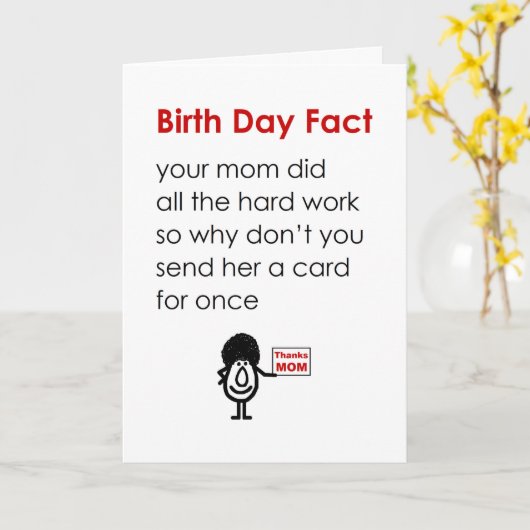 Geboortedag Feit Een Grappig Gelukkige Verjaardag  Kaart (Gele Bloem)