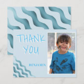 Geboortedag: Foto kaart voor jongens (Voorkant / Achterkant)