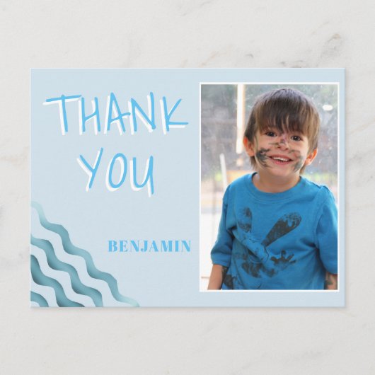 Geboortedag: Foto kaart voor jongens (Voorkant)