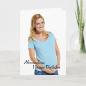 Geboortedag Foto Moederschap Zwangere moeder Aange Kaart (Voorkant)