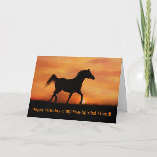 Geboortedag: Friend Cute Horse Happy Birthday Kaart