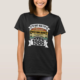 Geboortedag, geboren in 1986, Vintage, ik ben niet T-shirt