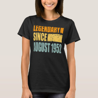Geboortedag in augustus 1952 t-shirt