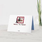 Geboortedag in Frans W/Basset, Beret, Eiffeltoren Kaart (Achterkant)