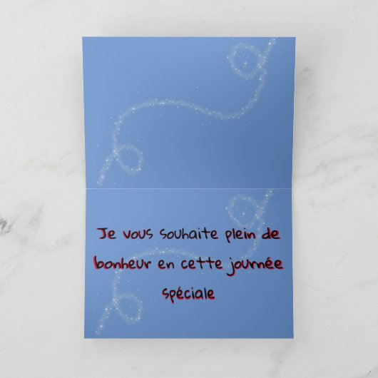 Geboortedag in Frans W/Basset, Beret, Eiffeltoren Kaart (Binnen)