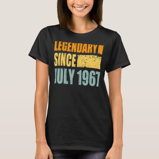 Geboortedag in juli 1967 t-shirt (Voorkant)