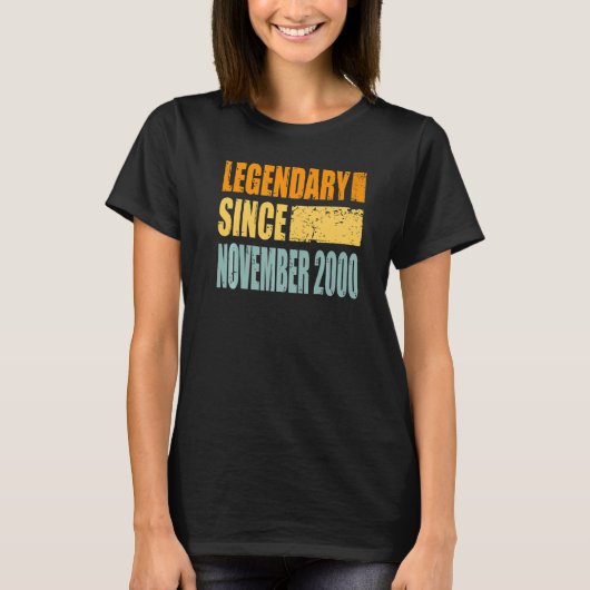 Geboortedag in oktober 2000 t-shirt (Voorkant)