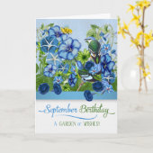 Geboortedag in september: Morning Glory Garden Kaart (Gele Bloem)