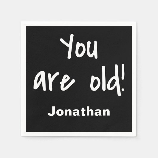 Geboortedag Je bent de oude zwarte naam van het Ge Servet (Voorkant)