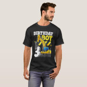 Geboortedag Jongen 3rd Birthday Excavator Construc T-shirt (Voorkant volledig)