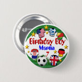 Geboortedag jongen (Football) ~ Button # 2 (Voorkant /achterkant)