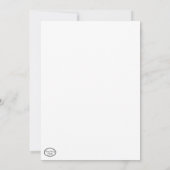 Geboortedag: Kat in ruimte, vlak Wenskaart Bedankkaart (Achterkant)