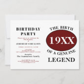 Geboortedag Legende Naam Jaar Humor Birthday Vader Kaart (Voorkant)