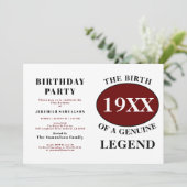 Geboortedag Legende Naam Jaar Humor Birthday Vader Kaart (Staand voorkant)