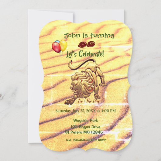 Geboortedag Leo (23 juli - 22 aug.) Partij Kaart (Voorkant)