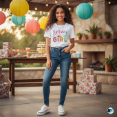 Geboortedag Meisje Wit Elegant T-shirt