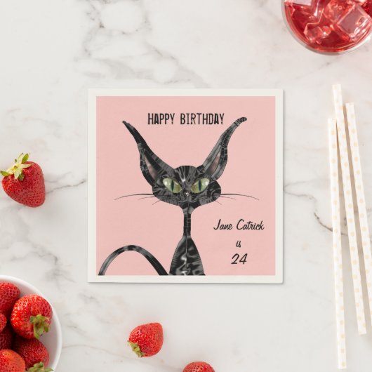 Geboortedag met Kat Servetten (Insitu)