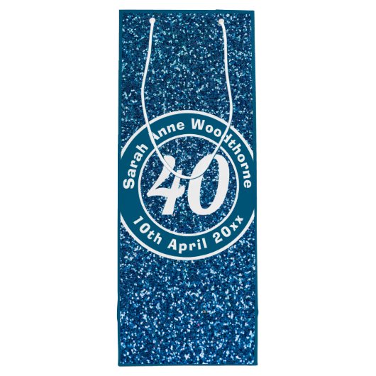 Geboortedag met naam, leeftijd en datum wijnfles wijn cadeautas (Achterkant)