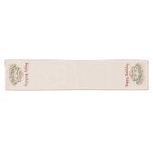 Geboortedag met  roze ventilator Verdroogde Cake Korte Tafelloper (Horizontaal)