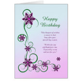 Geboortedag met Scrolls en Flowers (Voorkant)