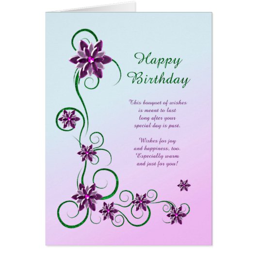 Geboortedag met Scrolls en Flowers (Voorkant)