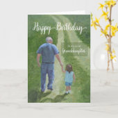 Geboortedag naar grootvader van kleindochter kaart (Gele Bloem)