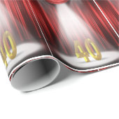 Geboortedag nummer 40 in Stage Spotlight Cadeaupapier (Rol Hoek)