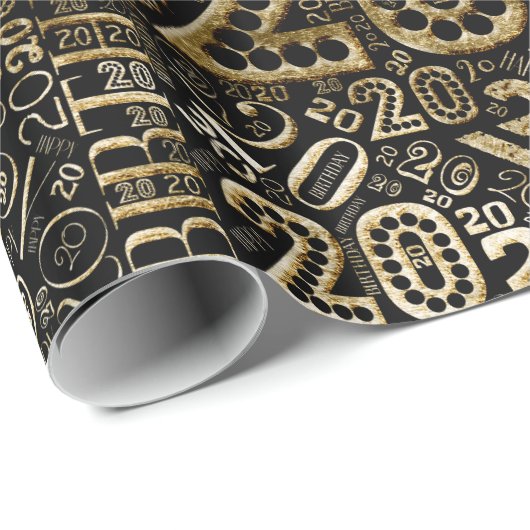 Geboortedag nummer Word Cloud 20 C ID270 Cadeaupapier (Rol Hoek)