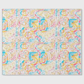 Geboortedag nummer Word Cloud 50 B ID270 Cadeaupapier (Vlak)