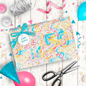 Geboortedag nummer Word Cloud 50 B ID270 Cadeaupapier