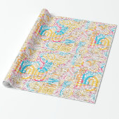Geboortedag nummer Word Cloud One Hundred B ID270 Cadeaupapier (Uitgerold)