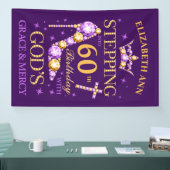 Geboortedag, om het even welke leeftijd, editable, spandoek (Beurs)