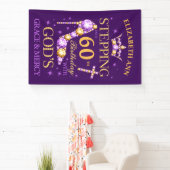 Geboortedag, om het even welke leeftijd, editable, spandoek (Insitu)