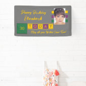 Geboortedag om het even welke leeftijd voeg fotona spandoek (Insitu)