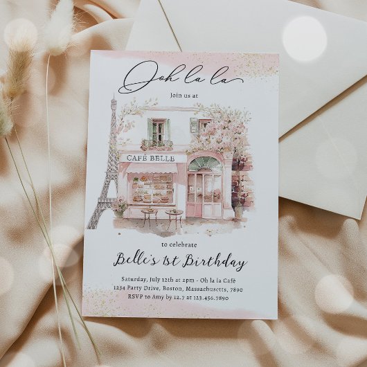 Geboortedag: Parisian Cafe Tea Kaart