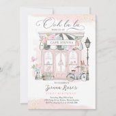 Geboortedag: Parisian Cafe Tea Kaart (Voorkant)