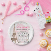 Geboortedag: Parisian Cafe Tea Papieren Bordje (Feest)