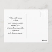 Geboortedag sparen het Briefkaart van de Datum (Achterkant)