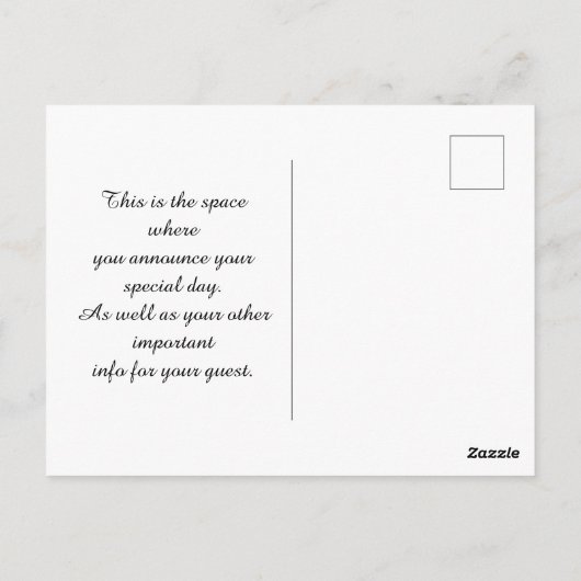 Geboortedag sparen het Briefkaart van de Datum (Achterkant)