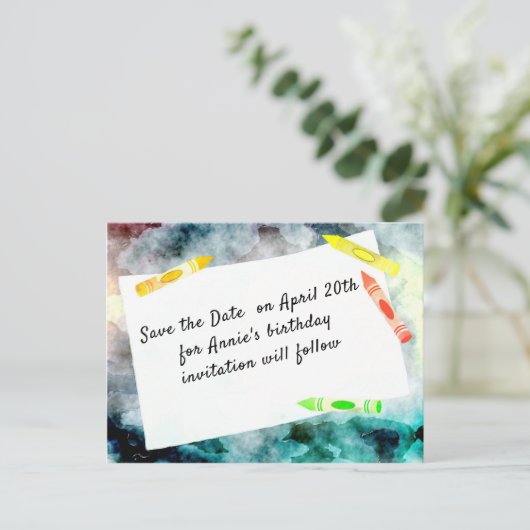 Geboortedag sparen het Briefkaart van de Datum (Staand voorkant)