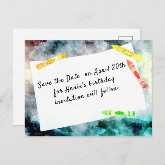 Geboortedag sparen het Briefkaart van de Datum (Voorkant / Achterkant)