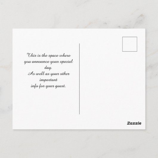 Geboortedag sparen het Briefkaart van de Datum (Achterkant)