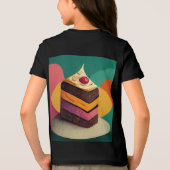 Geboortedag taart jeugd Tri-Blend shirt (Achterkant)