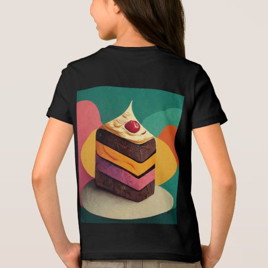 Geboortedag taart jeugd Tri-Blend shirt (Achterkant)