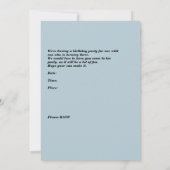 Geboortedag Uitnodiging 3-jarige jongen (Achterkant)