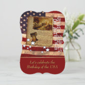 Geboortedag van de uitnodiging van de Verenigde St (Staand voorkant)