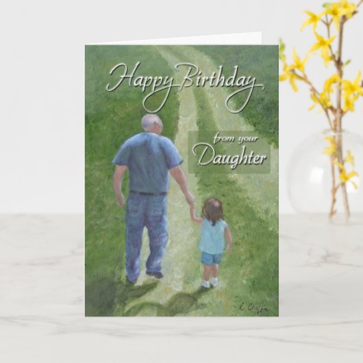 Geboortedag - Van Dochter Kaart (Gele Bloem)