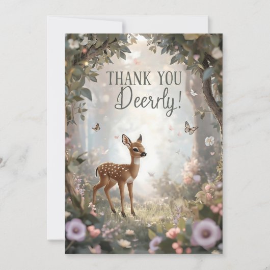 Geboortedag van het Bos van het Kleine Gevlekte He Bedankkaart (Voorkant)