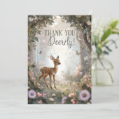 Geboortedag van het Bos van het Kleine Gevlekte He Bedankkaart (Staand voorkant)