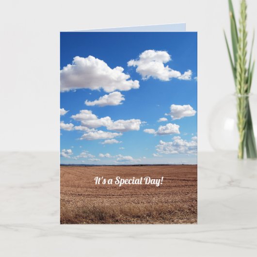 Geboortedag van het veld en de lucht Schriftdagen Kaart (Voorkant)